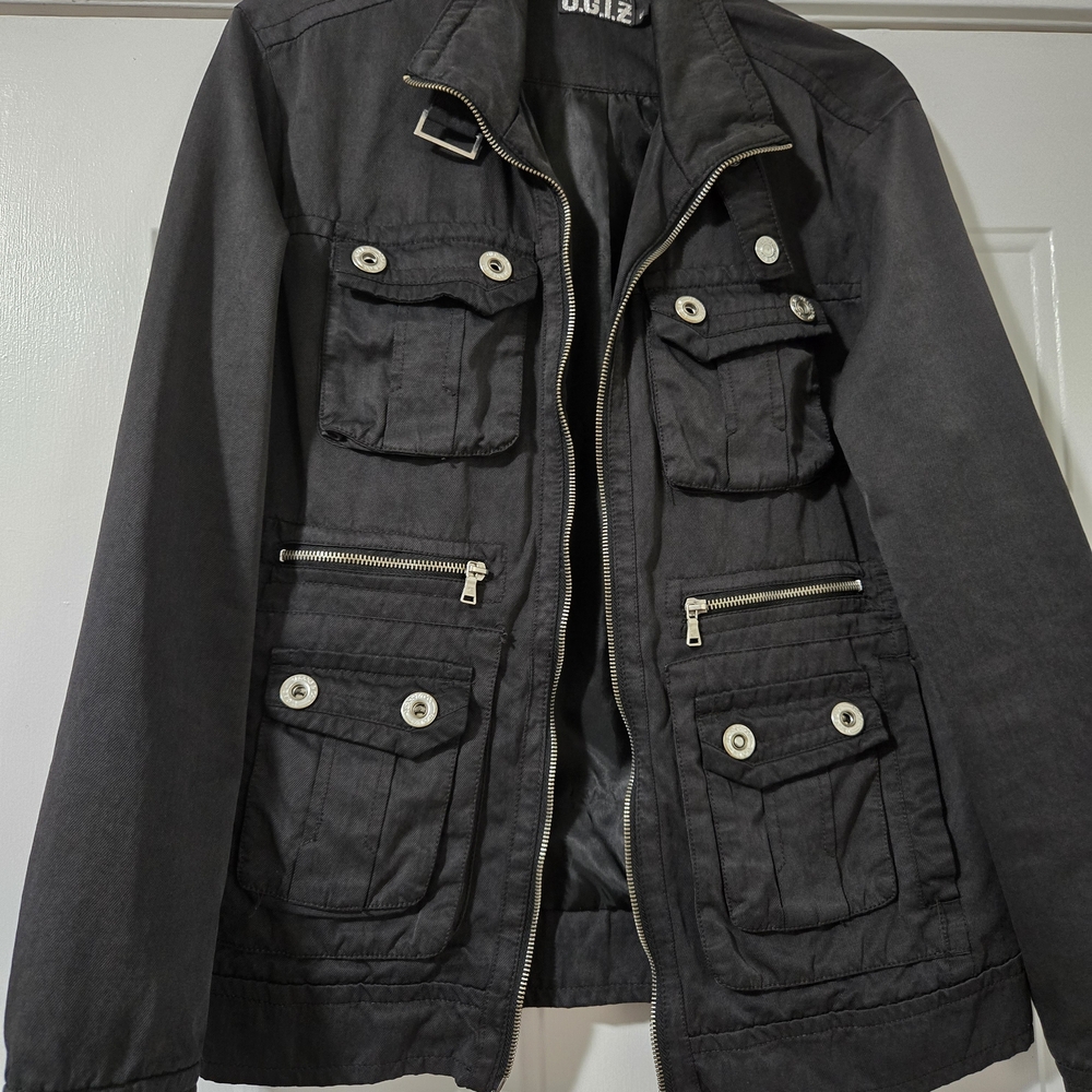 Womens Black Military Inspired Jacket